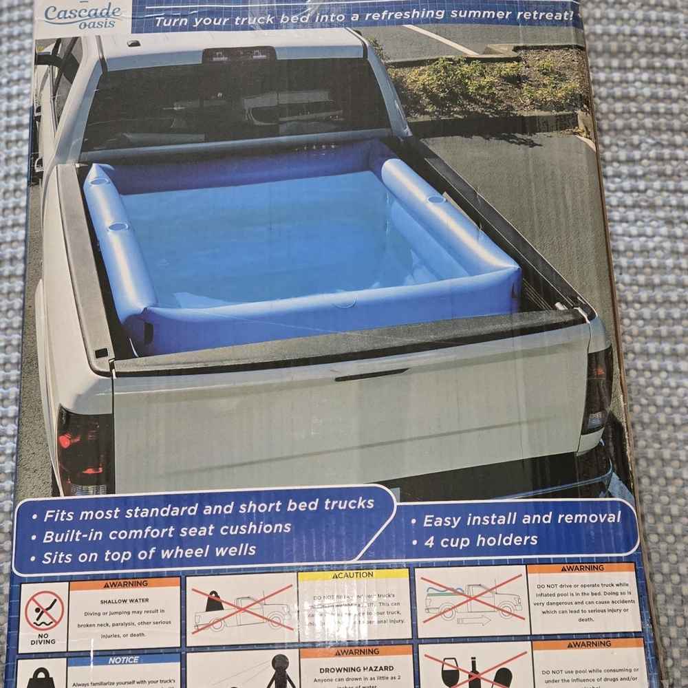 Blue Truck Bed Pool